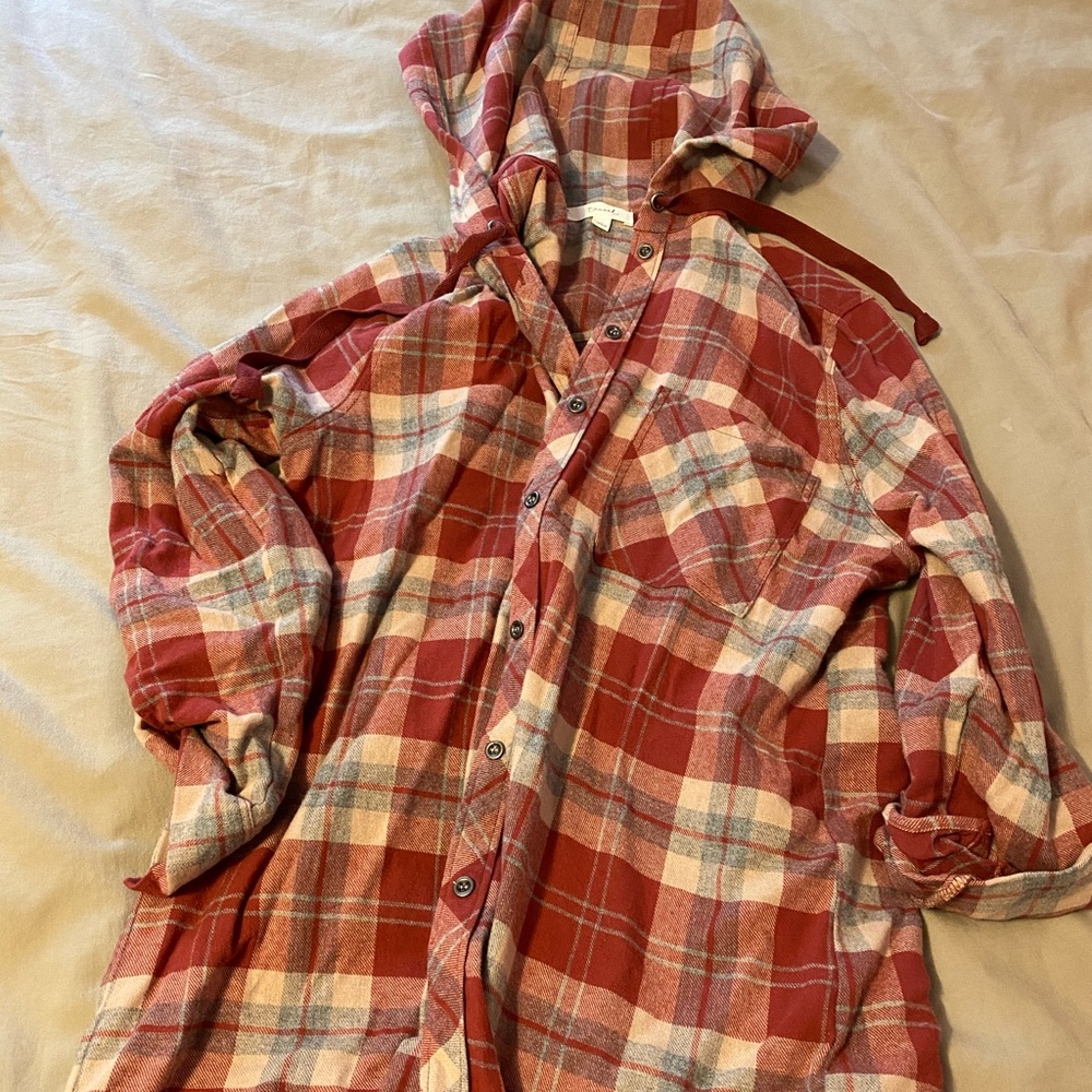 Flannel with hood
